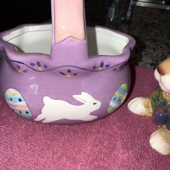 Orange and Purple Bunny Decor Accent Piece - Picture 3 of 5